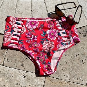 High waisted bikini bottoms